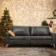 thumbnail image 1 of AECOJOY 79" Faux Leather Sofa 3 Seater Couch Loveseat Living Room Furniture in Gray, 1 of 8