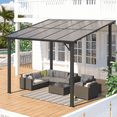 thumbnail image 1 of AECOJOY 8' x 10' Hardtop Gazebo Outdoor Aluminum Pergola ​For Garden, Patio, Backyard-​Gray, 1 of 11