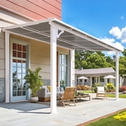 AECOJOY 8 x 12 Hardtop Gazebo Outdoor Aluminum Pergola  For Garden, Patio, Backyard- White