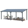 thumbnail image 1 of AECOJOY 8' x 20' Hardtop Gazebo Outdoor Aluminum Pergola ​For Garden, Patio, Backyard-​Black, 1 of 8