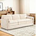 thumbnail image 1 of AECOJOY 89" Comfy Sofa Couch for Living Room, 3 Seats Large Modern Chenille Sofa with 2 Removable Pillows, Oversized Cozy Cloud Couch for Apartment (Cream White), 1 of 10