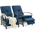 thumbnail image 1 of AECOJOY Adjustable Patio Reclining Lounge Chair with Cushions Set of 2-Blue, 1 of 4