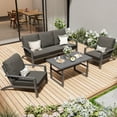 thumbnail image 1 of AECOJOY Aluminum Patio Furniture Set Modern Metal Outdoor Patio Furniture Clearance, Adirondack Patio Conversation Sets for Lawn, Backyard, and Deck Dark Grey, 1 of 11