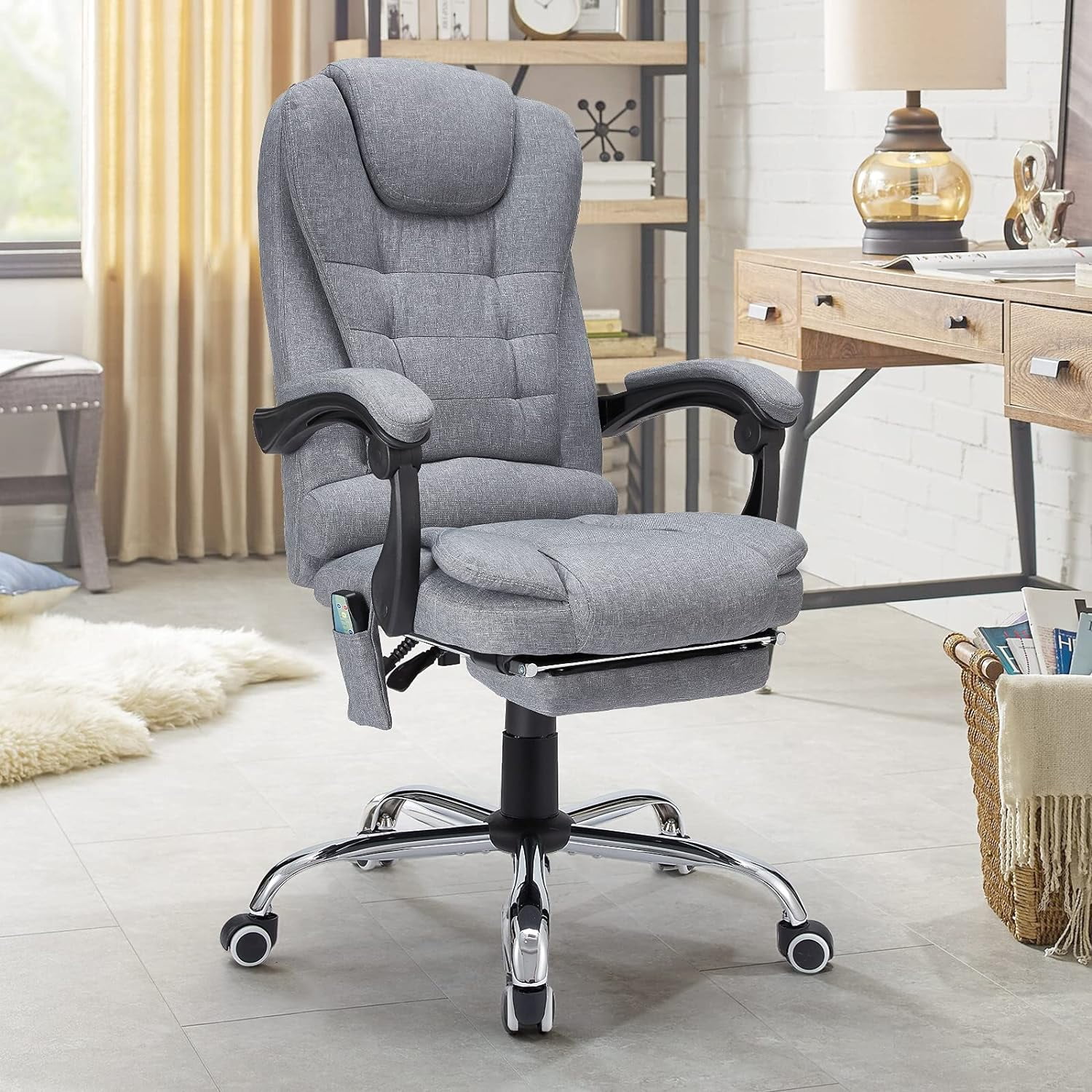 AECOJOY Ergonomic Office Chair with Heat &7 Points Massage High Back