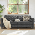 thumbnail image 1 of AECOJOY Leather Couch Sofa Mid-Century Sectional Sofa 3 Seater Sofa on Clearance,Grey, 1 of 8