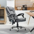 thumbnail image 1 of AECOJOY Office Chair with 7 Points Massage&Heat Function,Comfy Executive Office Chair High Back Office Chair Reclining Swivel Home Office Chair Leather Computer Chair, Grey, 1 of 7