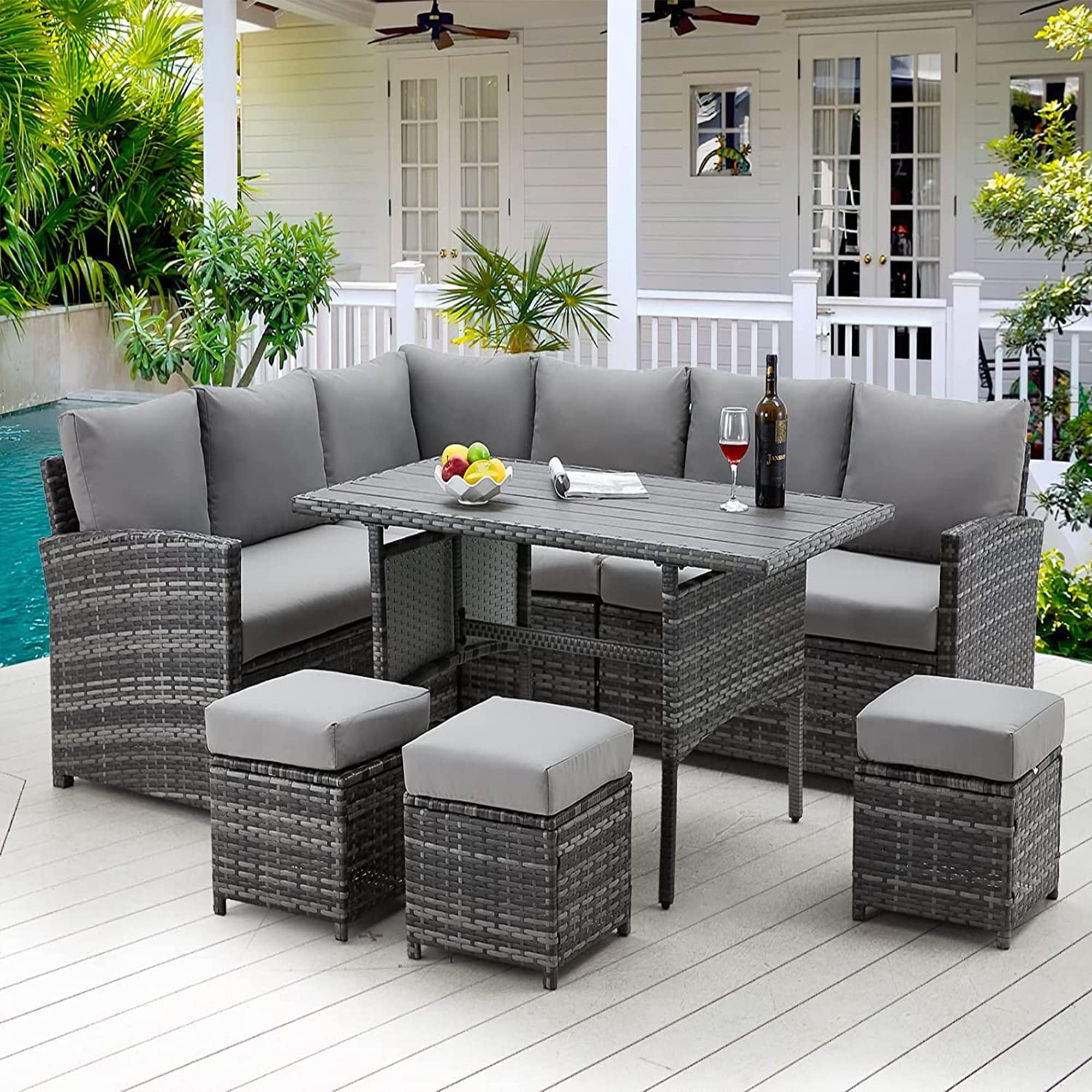 Outdoor sofa online dining set