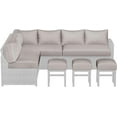 thumbnail image 1 of AECOJOY Outdoor Cushions, 4 inch Patio Cushions for Outdoor Furniture, Replacement Cushions Fits 7-Seats Sectional Rattan Conversation Set, Splashproof, Memory Foam Cushions and Covers in Light Grey, 1 of 7