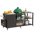 thumbnail image 1 of AECOJOY Outdoor Grill Cart for Kamado Grill, Heavy-Duty Metal BBQ Station with Storage Cabinet, Grill Table for Big Green Egg and Kamado Joe Classic, Rolling Grill Table for Patio Backyard, 1 of 10