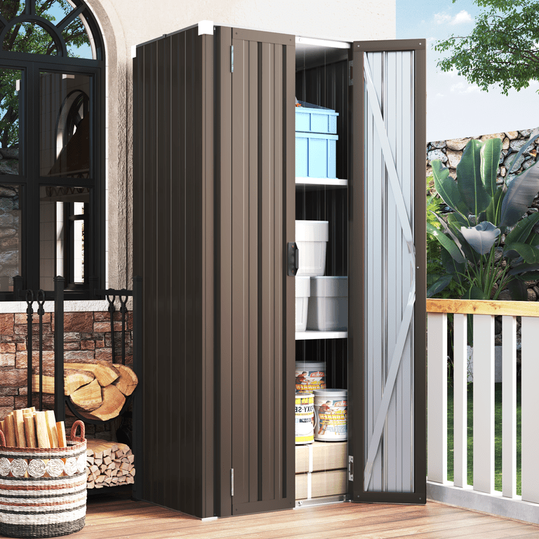 Vertical Outdoor Storage Cabinet With Shelves Filing Cabinet Office