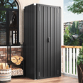 thumbnail image 1 of AECOJOY Outdoor Storage Cabinet for Garden & Patio, a Metal Organizer with Doors and Shelves in Gray, 1 of 8