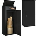 thumbnail image 1 of AECOJOY Package Delivery Boxes for Outside Parcel Drop Box Outdoor Storage Box Wall Mounted Express Mail Package Delivery Box 17.7'' x 19.7'' x47.2" Black, 1 of 1