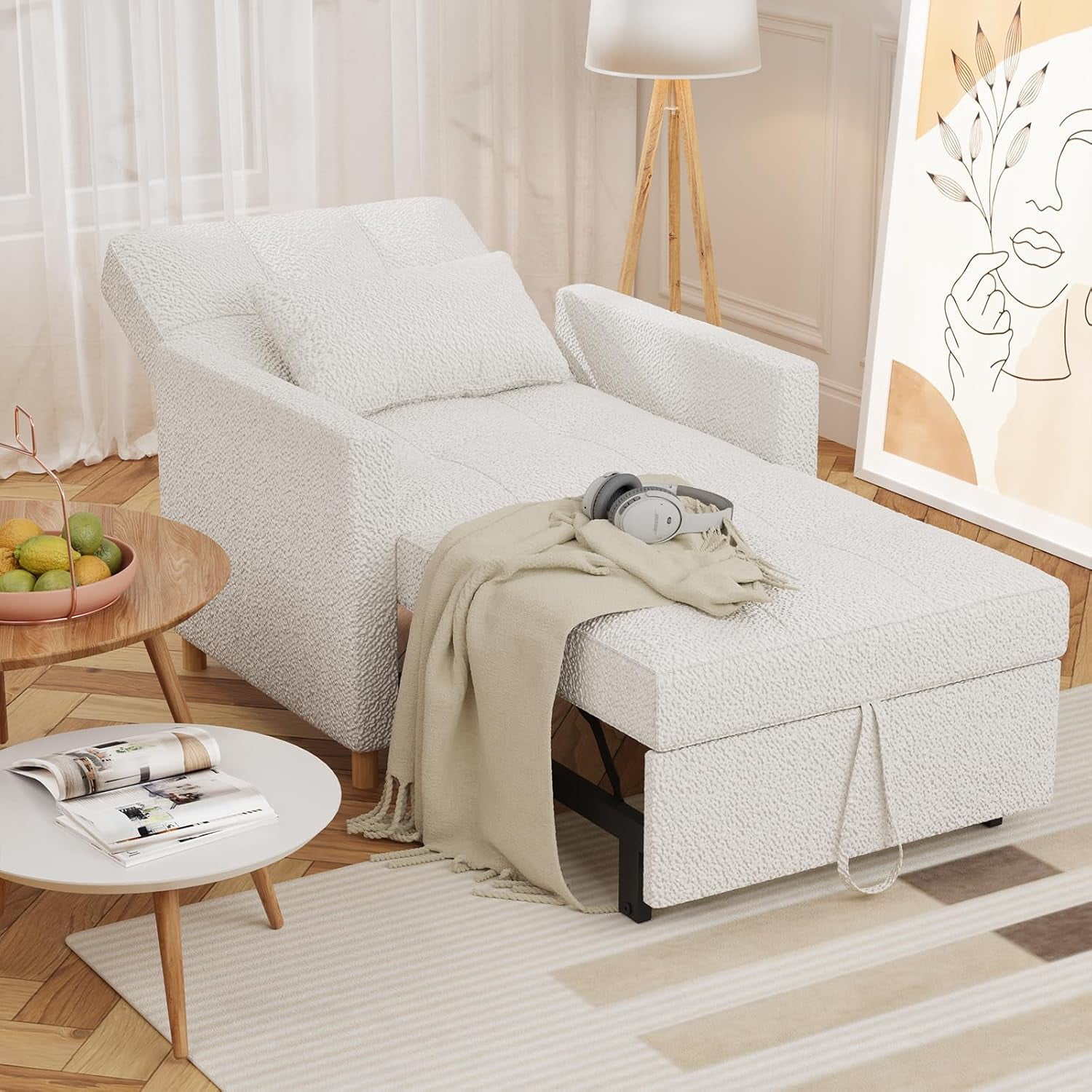 AECOJOY Sleeper Chair Bed 3 in 1 Sofa Bed for Adults Fold Out Sofa ...