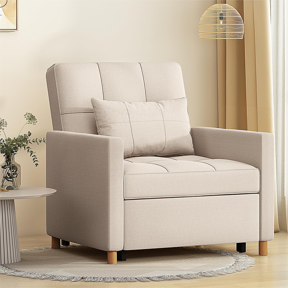 AECOJOY Sleeper Sofa Chair, 3 in 1 Sleeper Chairs for Adults, Fold Out