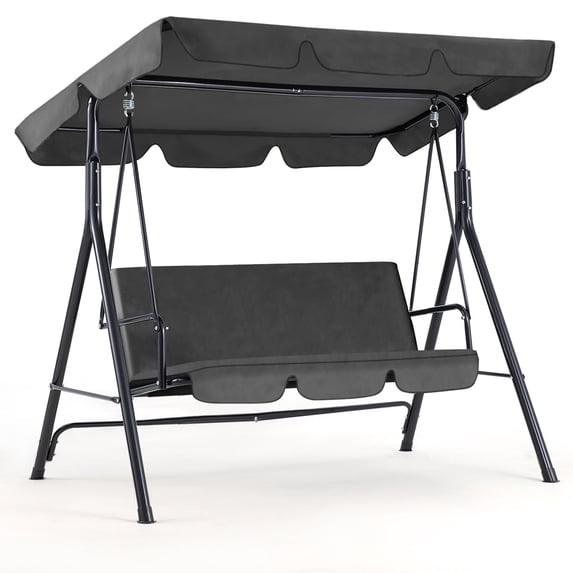 AECOJOY Stainless Steel Porch Swing - Gray