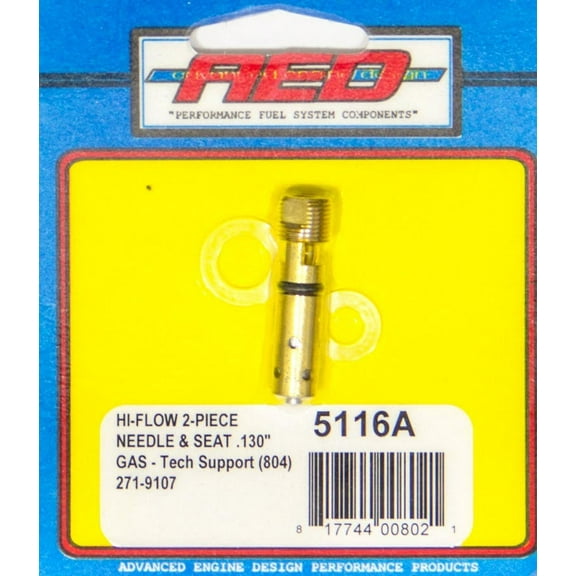 AED Performance .140 Bottom Feed Hi-Flow Needle & Seat - Each