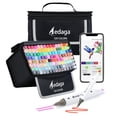 thumbnail image 1 of AEDAGA 120 Colors Alcohol Markers with Free App, Dual Tip Art Markers with Kickstand Case for Artists Adults and Kids. Alcohol Based Markers for Coloring Painting Sketching and Drawing, Great Gift., 1 of 7
