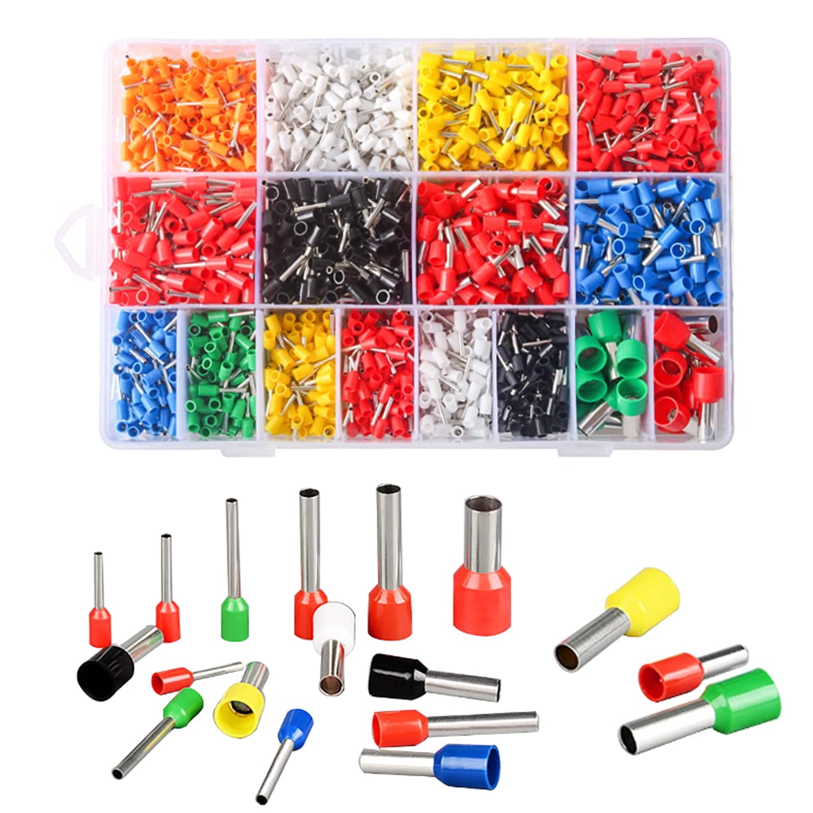AEDIKO 2120pcs Assorted Wire Ferrules Terminals Kit AWG 22-10 Insulated ...