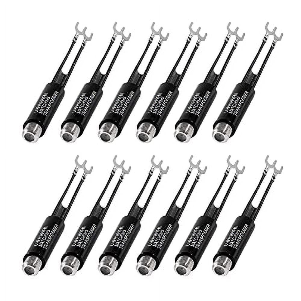 AEDIKO Matching Transformer 12pcs UHF/VHF/FM Balun Antenna Transformer 75 Ohm to 300 Ohm Adapter
