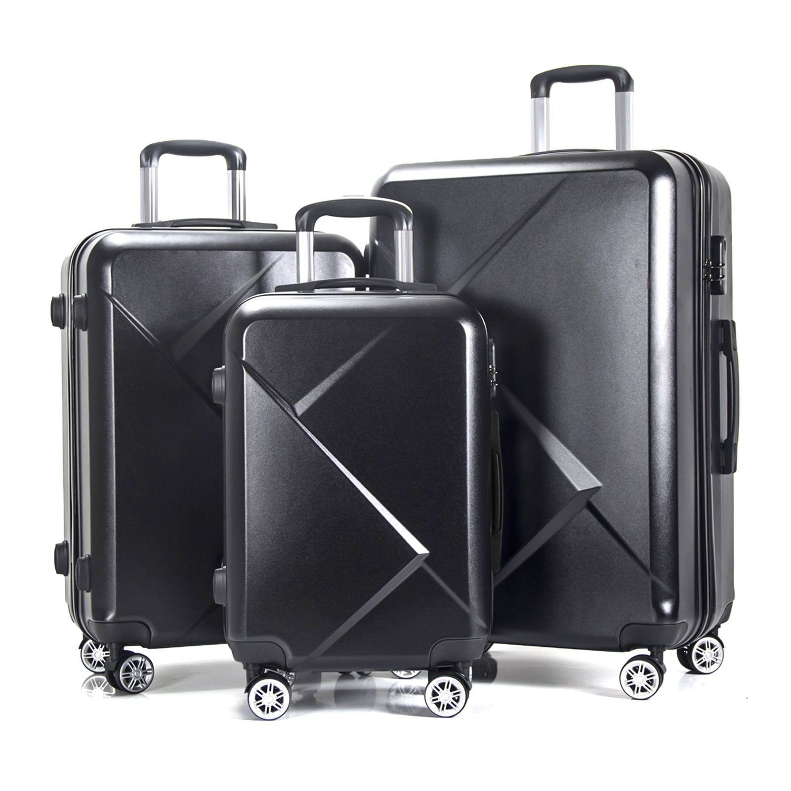 Merax 3 Piece ABS Hardside Luggage Set