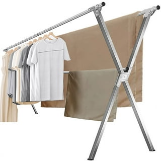 BLACK + DECKER 3 Tier Expandable Collapsing Foldable Laundry Rack for Air  Drying Clothing, Space Saving Heavy Duty Lightweight Metal Drying Rack(Gray)