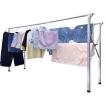 AEDILYS H-Type Metal Clothes Drying Rack, 79 in Extended Length, Foldable Design - Sturdy & Space-Saving