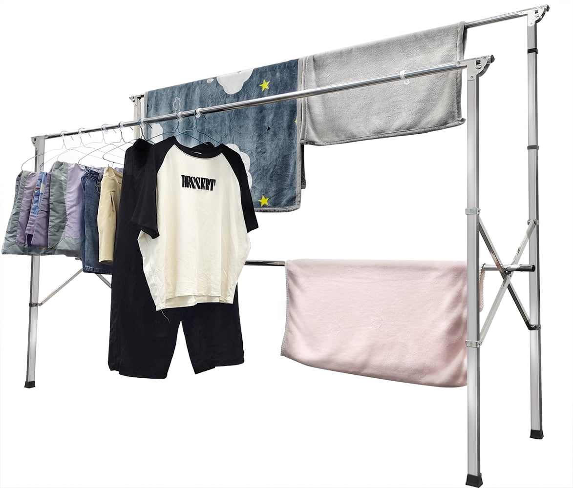 Hastings Home 4-Tier 27-in Mixed Material Drying Rack in the Clotheslines & Drying  Racks department at