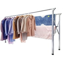 AEDILYS H-Type Metal Clothes Drying Rack, 95 in Extended Length, Foldable Design - Sturdy & Space-Saving