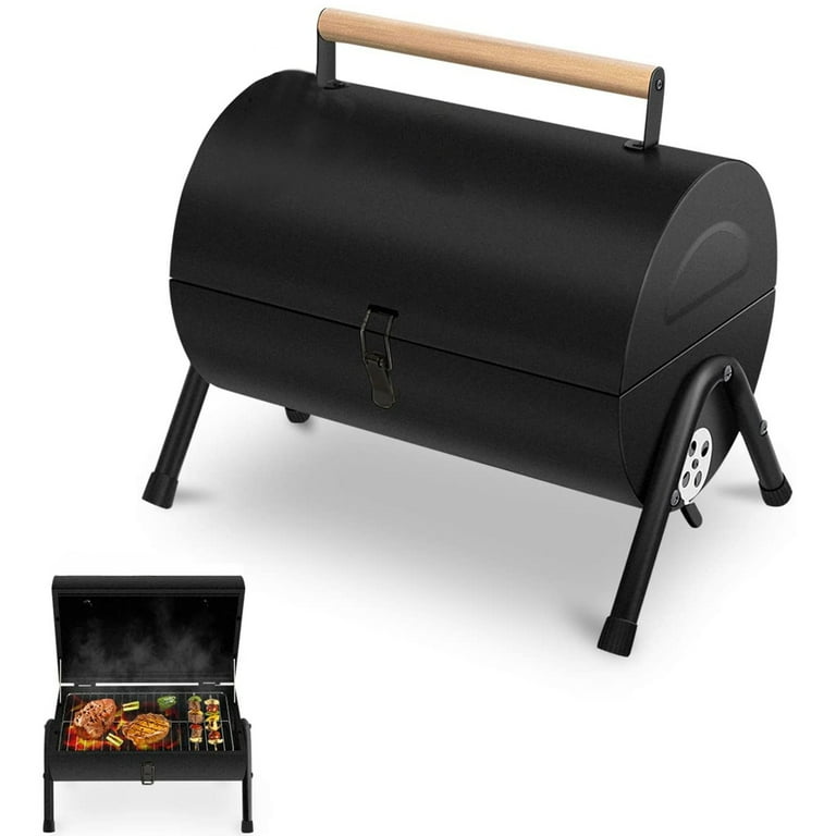 Portable BBQ Grill Charcoal Barbecue Pit Outdoor Camping Backyard Picnic Meat Cooker Smoker Portable BBQ Grill Charcoal Barbecue Pit Outdoor Camping Backyard Picnic Meat Cooker Smoker