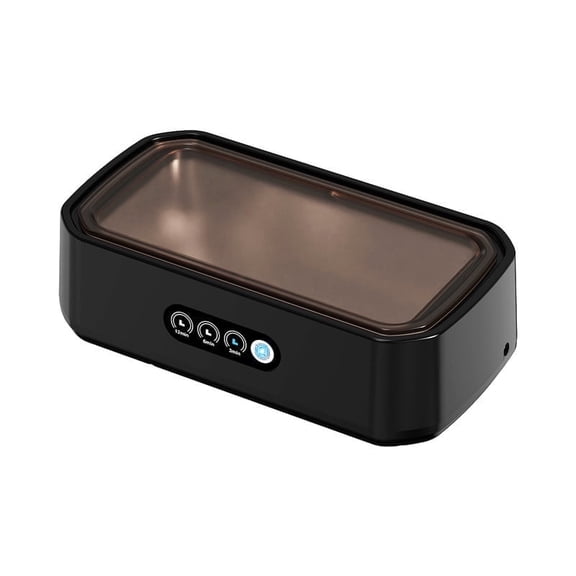 Dr.Pedi 650ML Large Capacity Ultrasonic Cleaner, Jewelry Glasses Denture Retainer Cleaning Machine with Digital Timer (3/6/12 Mins), for Eyeglasses, Rings, Earrings, Aligners - Black