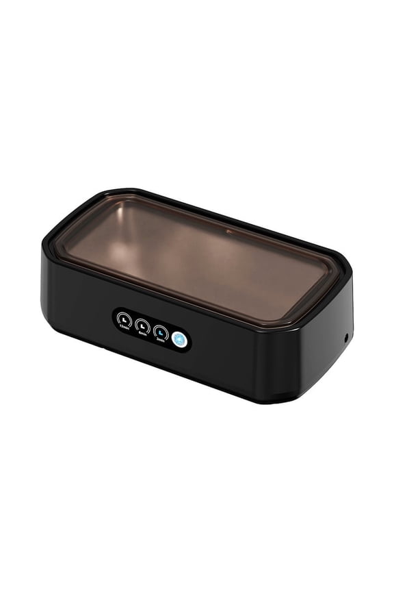 AEEFEU 650ML Large Capacity Ultrasonic Cleaner, Jewelry Glasses Denture Retainer Cleaning Machine with Digital Timer (3/6/12 Mins), for Eyeglasses, Rings, Earrings, Aligners - Black