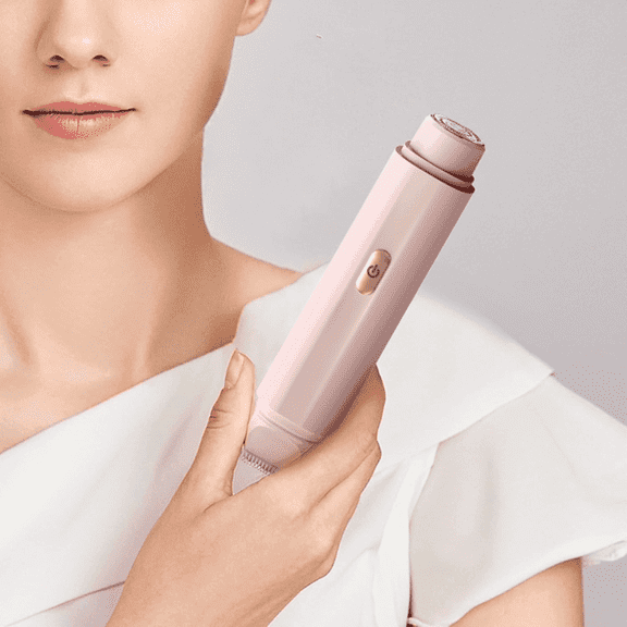 Dr.Pedi Women's Hair Remover, 2-in-1 Rechargeable Epilator & Shaver, Gentle Trimmer for Face & Body, Wet/Dry Use, Travel-Friendly with Pouch