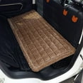 thumbnail image 1 of AEEISHOMEREFORM Dog Bed for Car Backseat, Non-Slip Pet Mat Furry Back Seat Blanket for Dogs, Washable Seat Cover for Backseat Extenders (Darkcoffee, 24.8x54 inch), 1 of 3