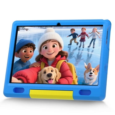 AEEZO 10-inch Kids Tablet with Android 13, HD IPS Display Tablet for Kids, 6GB RAM, 64GB ROM, Quad-Core Processor, Kidoz Pre Installed& Kids Education, Parental Control,-Proof Case (Blue)