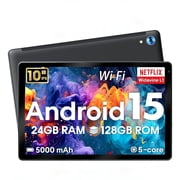 AEEZO 10.1 Inch Tablet, 24GB RAM 128GB ROM, Octa-Core Processor, Wi-Fi 6, Black