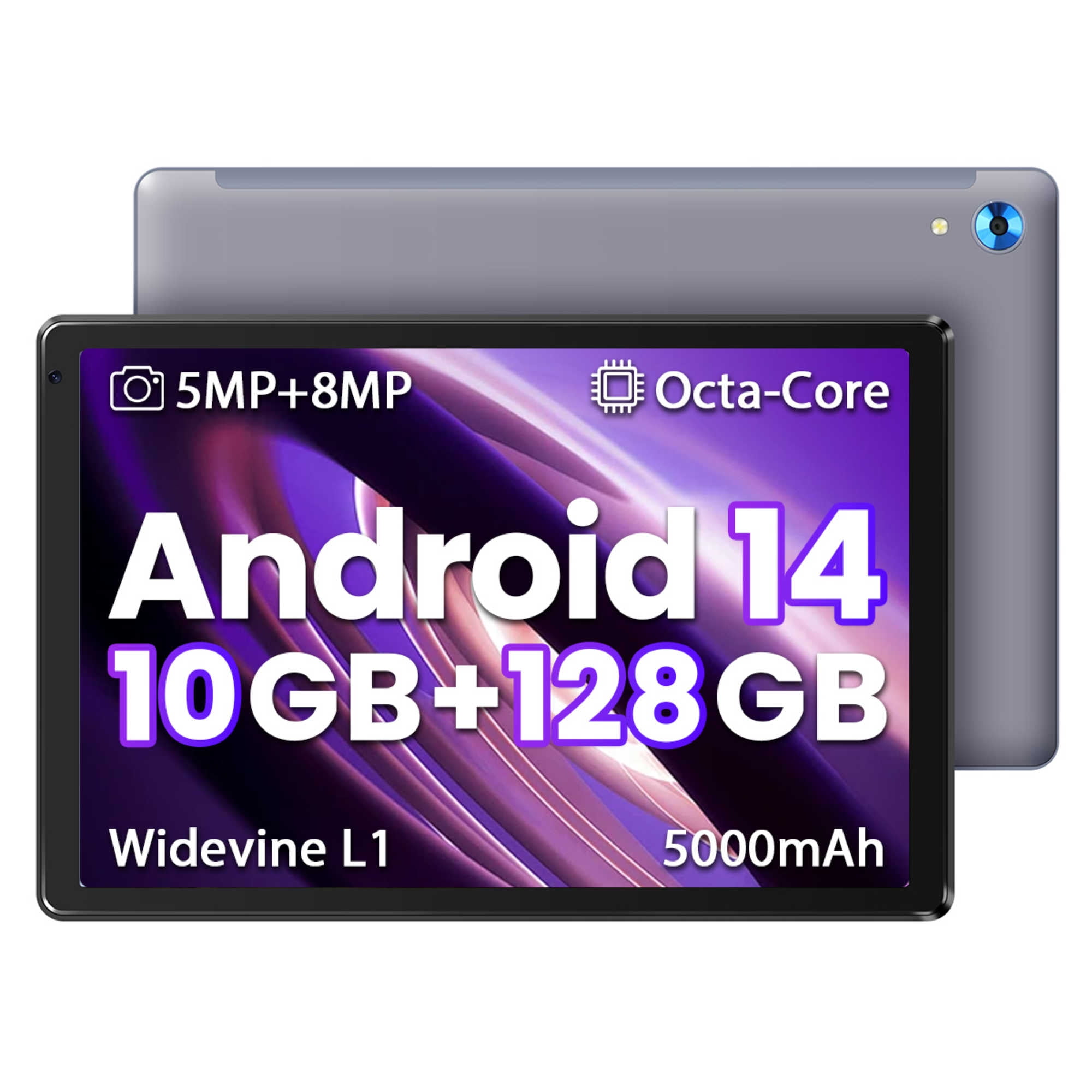 Android 14 Tablet 10.1 inch Tablet Newest, 128GB+8(4+4