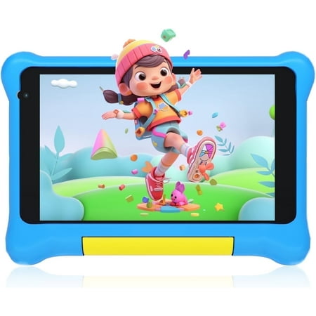 AEEZO Kids Tablet 7inch,5GB RAM 32GB ROM,128GB Expansion,Android 13 with Case, Wifi, Bluetooth, Parental Control Mode, Kidoz, Eye Protection, Google Services Learning Tablet (Blue)