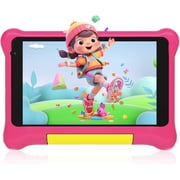 AEEZO Kids Tablet 7inch,5GB RAM 32GB ROM,128GB Expansion,Android 13 with Case, Wifi, Bluetooth, Parental Control Mode, Kidoz, Eye Protection, Google Services Learning Tablet (Pink)
