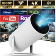 thumbnail image 1 of AEEZO Mini Projector with WIFI 6 and Bluetooth, 4K 1080P Support,Portable 180° Rotatable 130'' Screen Movie Projector Auto Keystone Compatible for Laptop, PC, Smartphone, 1 of 8