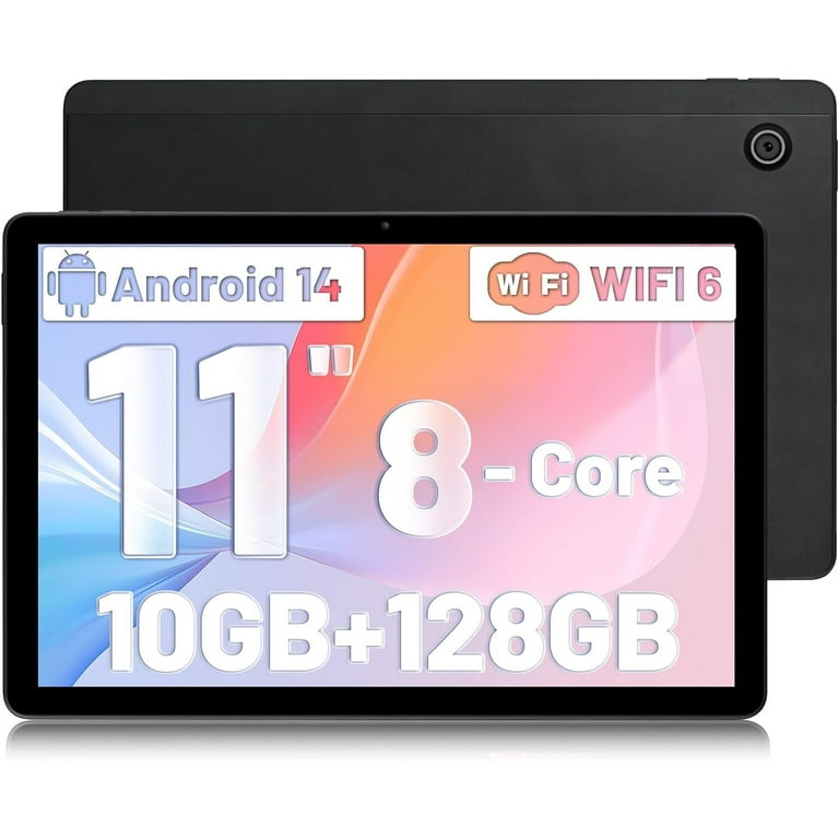AEEZO 11 inch Android 14 Tablets 10GB+128GB(TF 1TB),8 Core, 5G/2.4 