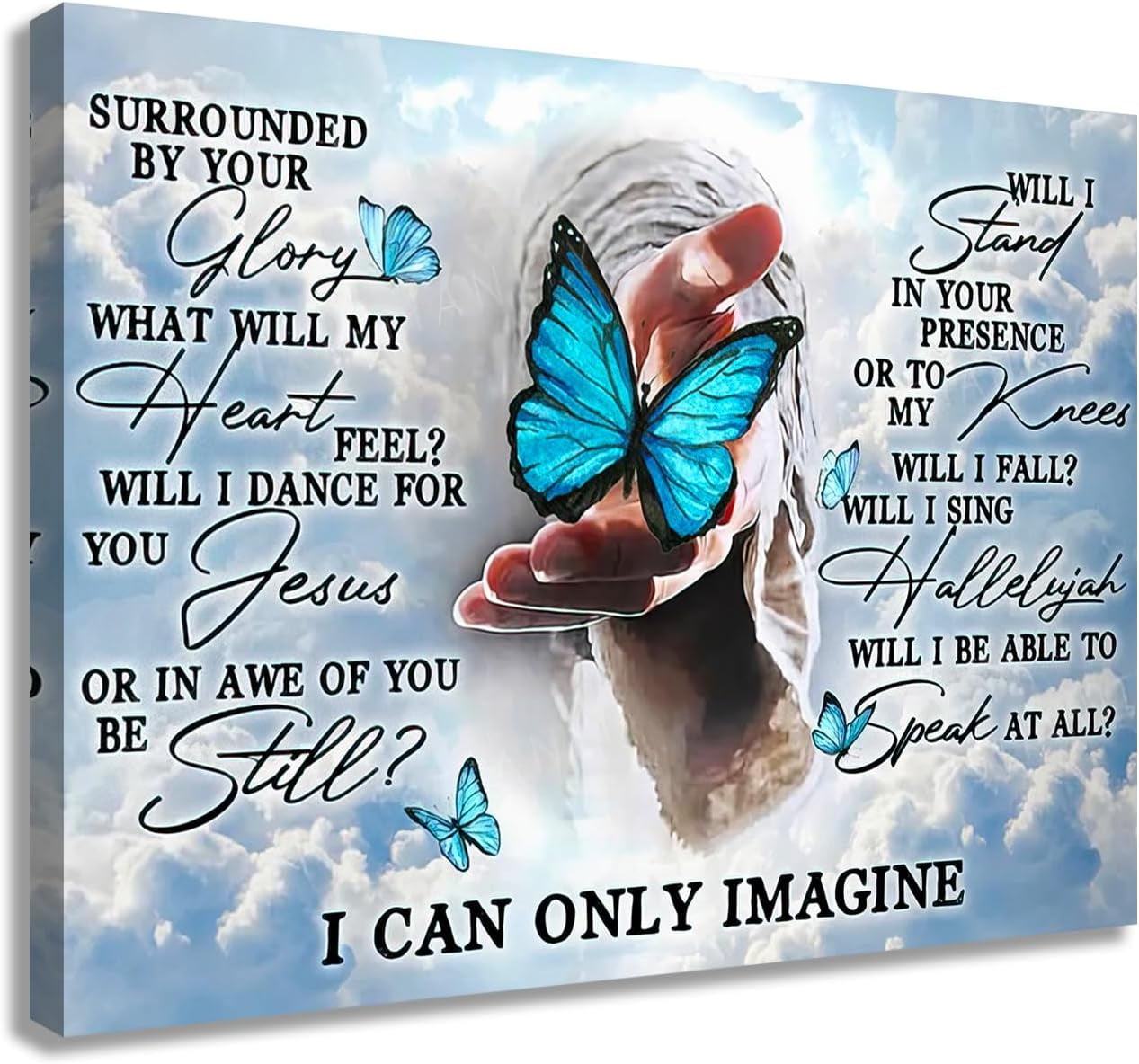 AEFER 12"X16" Canvas Jesus Painting, Christian Jesus Wall Art Decor ...