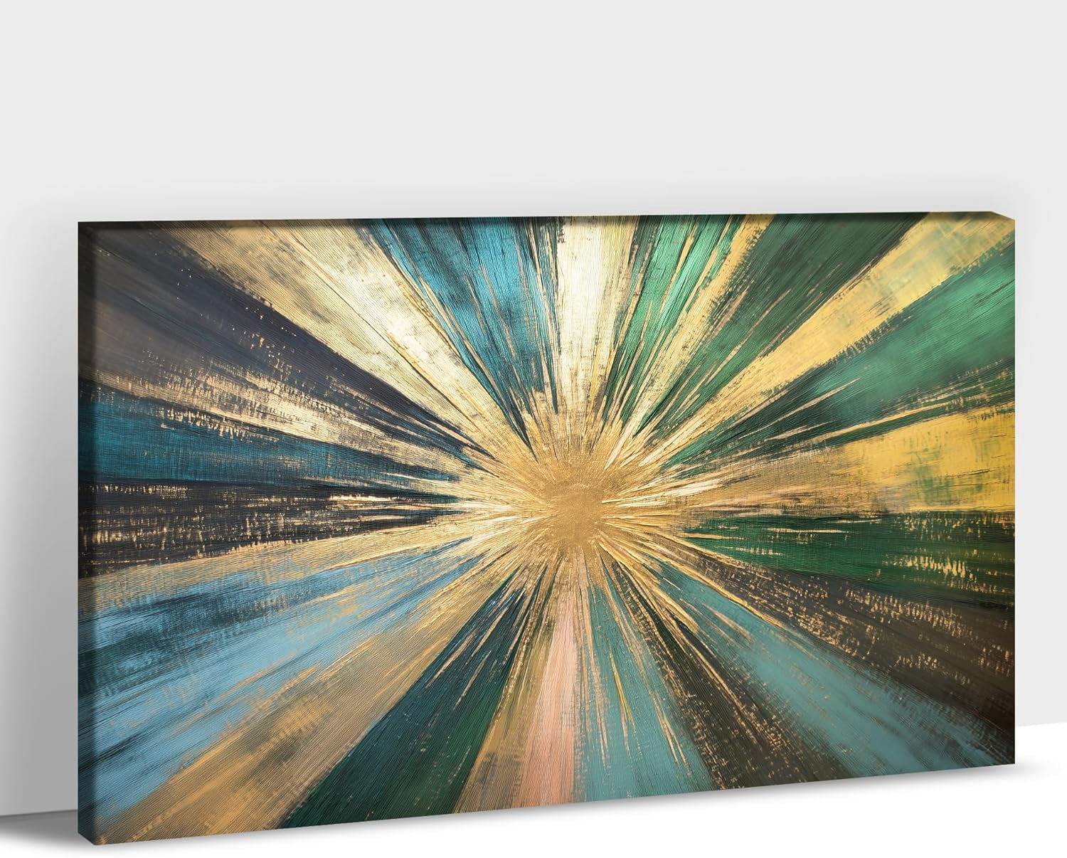 AEFER 3D Wall Art Canvas Prints, 3D Wall Art for Living Room Bedroom, Abstract 3D Visual Effects Wall Paintings for Home Office Wall Decoration, Geometry Picture Wrapped Framed Artwork 12x18 Inch
