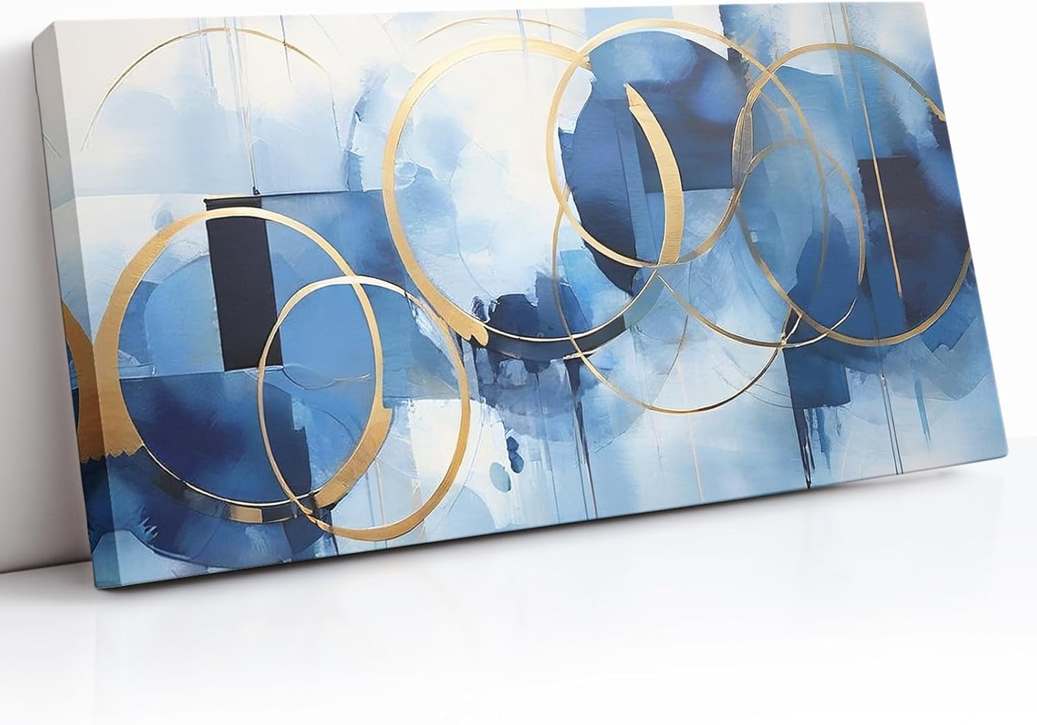 AEFER Abstract Wall Art Modern Blue Art Wall Decor Large Blue Fantasy ...