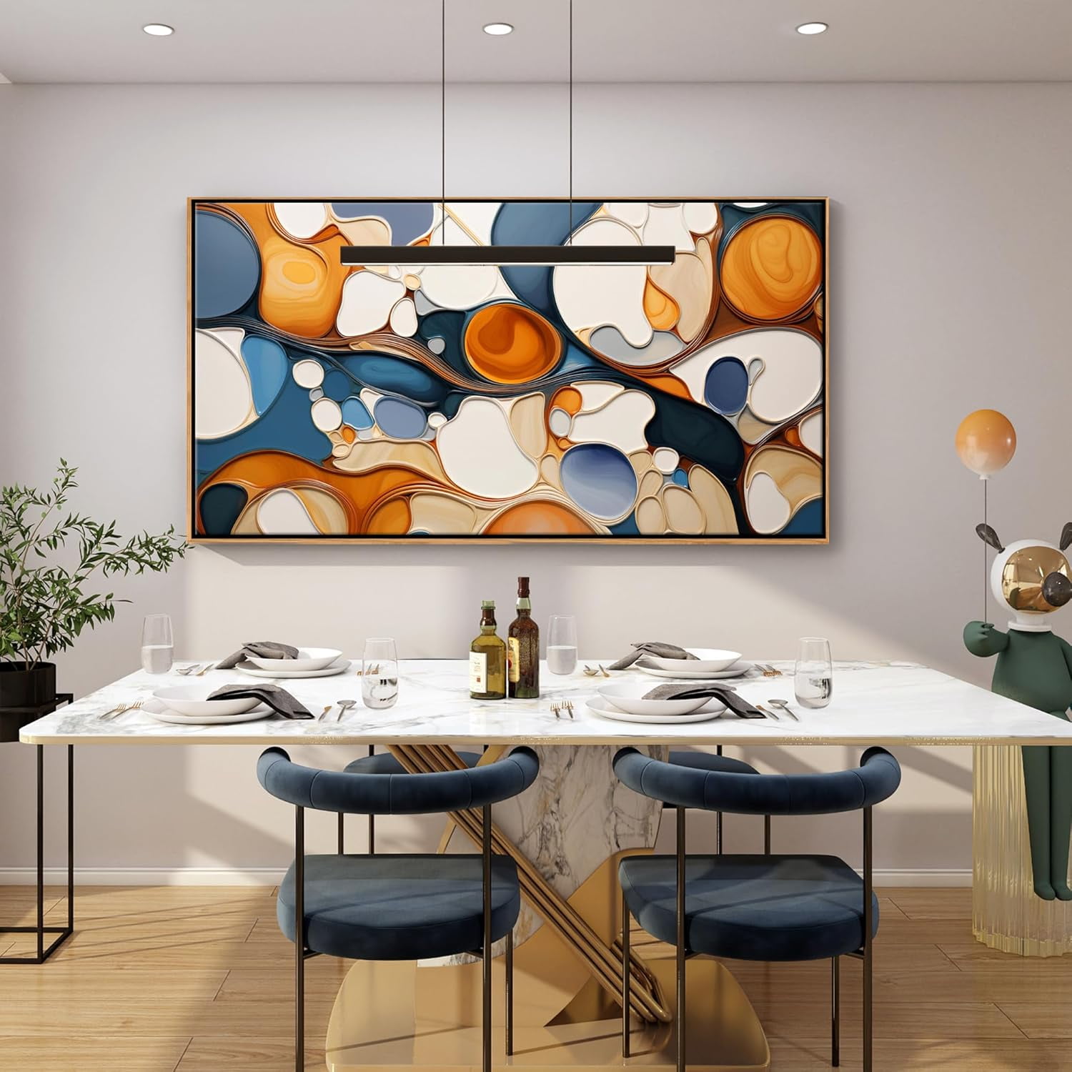 AEFER Abstract Wall Art - Modern Colorful Canvas Wall Art for Living ...