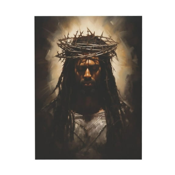 AEFER African American Black Jesus Wall Art,Christian Wall Decor,God Jesus Poster Religious Wall Decor Canvas Print Painiting for Black Men Spiritual Inspiration Gift,Unframe Art
