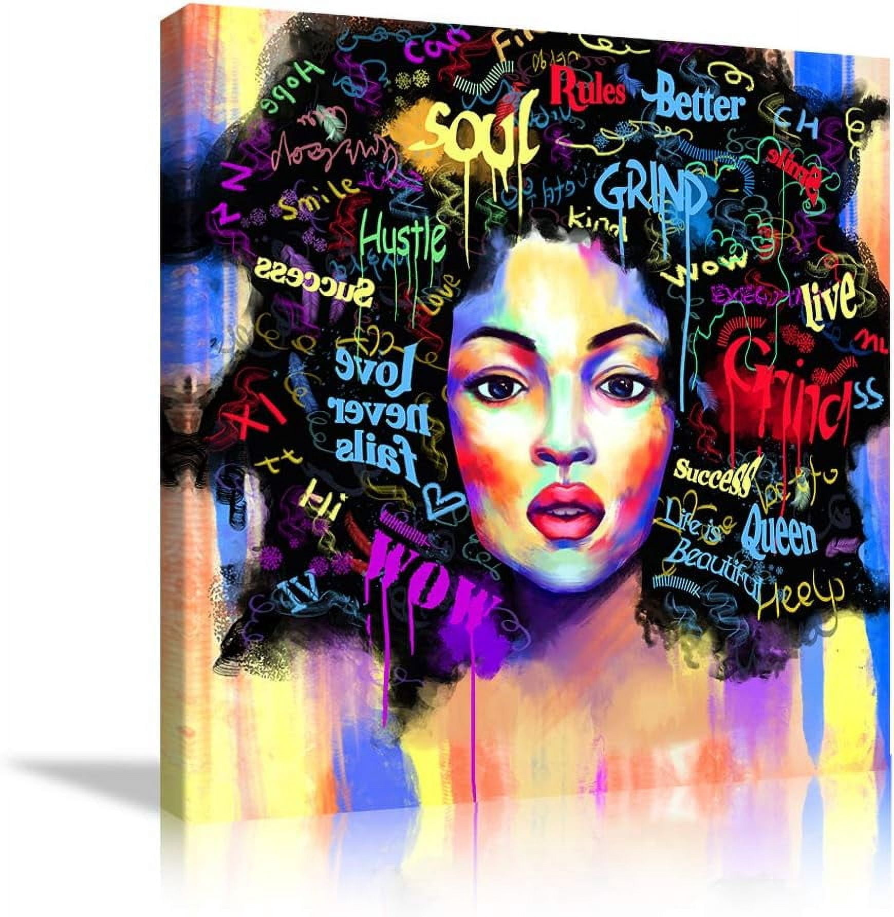 AEFER African Paintings Wall Art Prints African Women Canvas Decorative