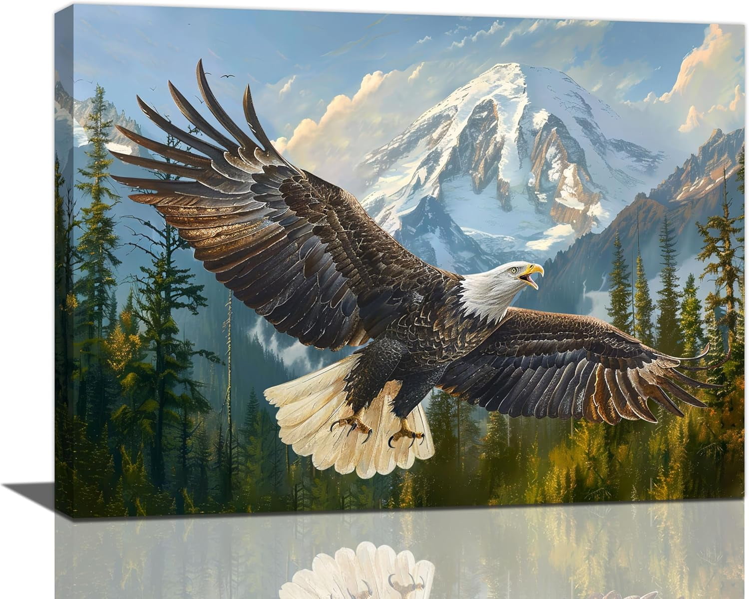 AEFER American Bald Eagle Wall Art Flying Eagle Canvas Prints Patriotic ...