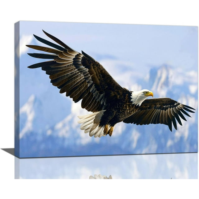 AEFER Bald Eagle Wall Art American Flying Eagle Pictures Wall Decor ...