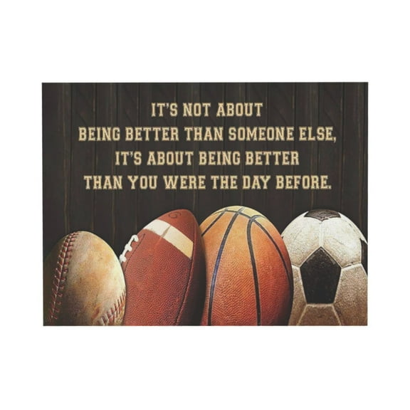 AEFER Basketball Football Wall Art Baseball Soccer Canvas Painting Prints Sports Inspirational Quotes Pictures Wall Decor Gifts for Boy Modern Artwork Home Decor Unframe: 10x8inch(25x20cm)