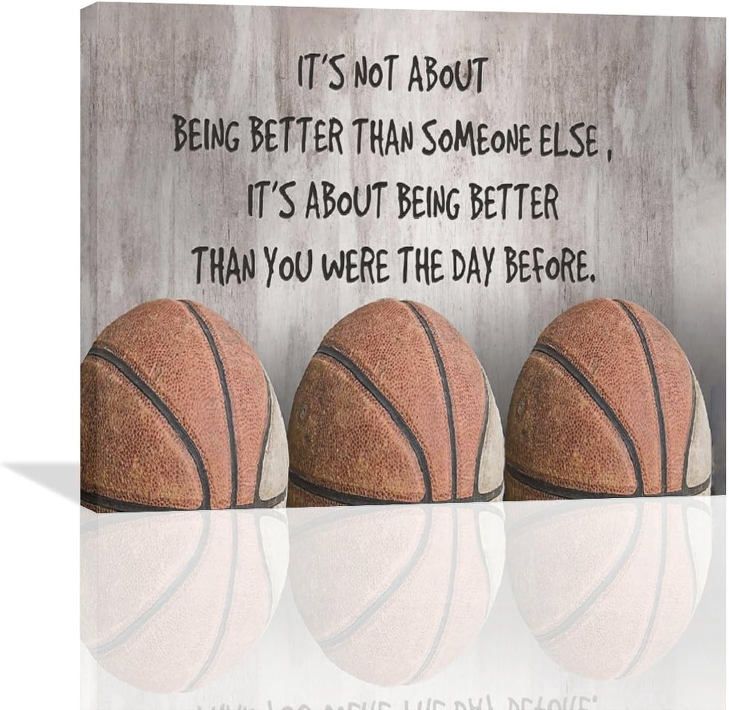 AEFER Basketball Wall Art Inspirational Quotes Wall Decor Motivational ...